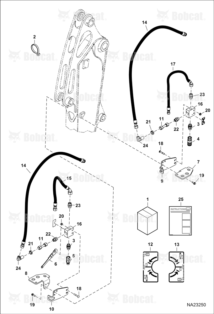 Diverter Kit (Bucket)(Short Arm)