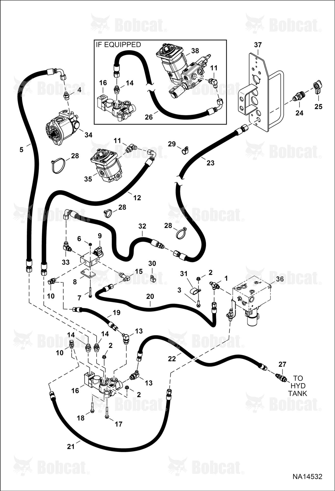 Trailer Brakes (Hydraulic) (Single Line)  B41N11036 - B41N16000, B41P11064 - B41P16000