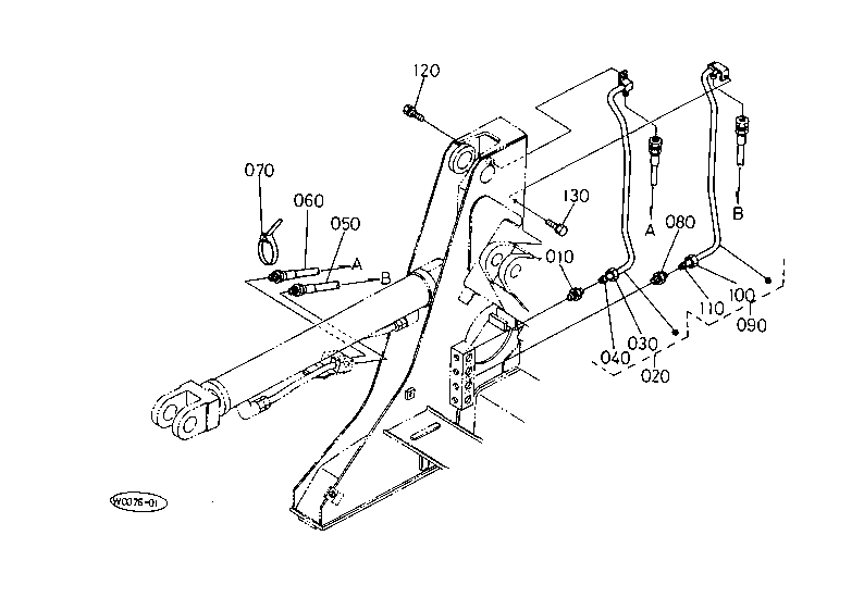Oil Piping (Lift Cylinder-Rh)