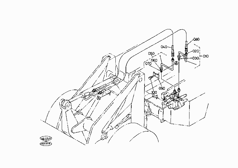 OIL PIPING TILT CYLINDER