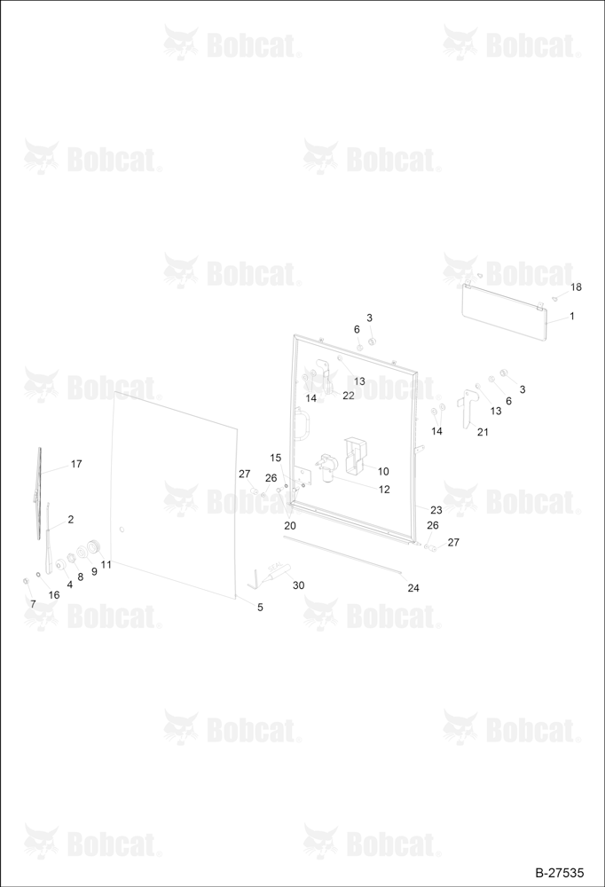 OPERATOR'S CAB (Roller Pane) CAB S/N 202.041.720 & Below
