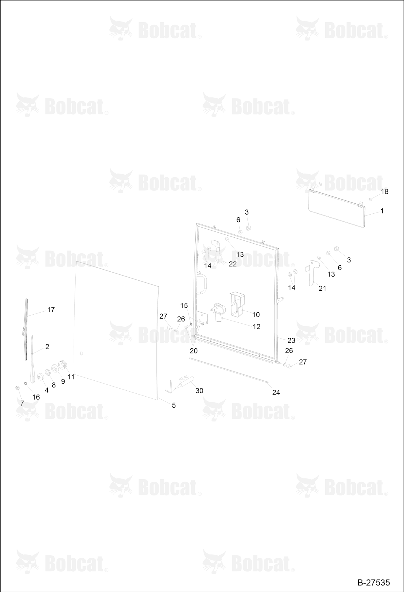 OPERATOR'S CAB (Roller Pane)  CAB S/N 202.041.720 & Below