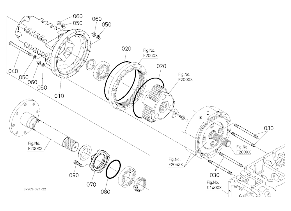 Rear Axle Case Rh