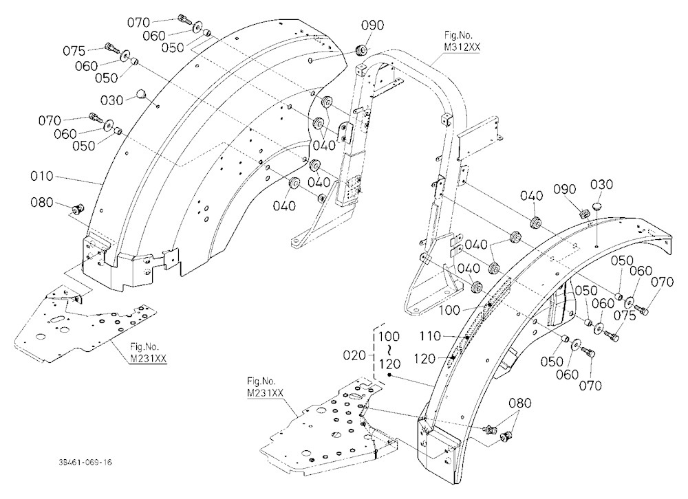 Fender (Lower Position) [Except Rear Wheel 480/65R