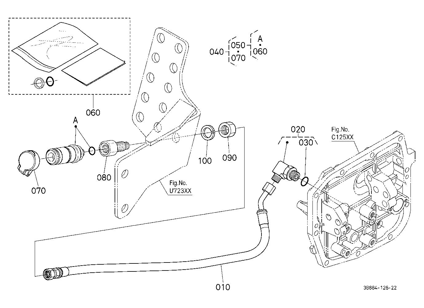 Front Coupler Kit (Drain) (W/G No.M8158) [Option]