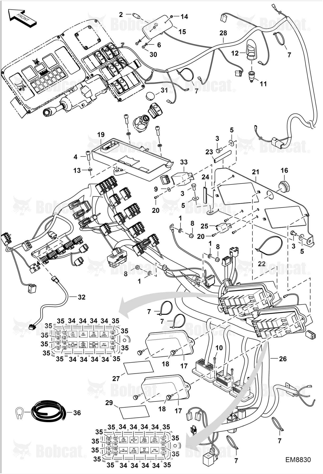 Electrical Circuit (Cab)  AC1C11001 & Above