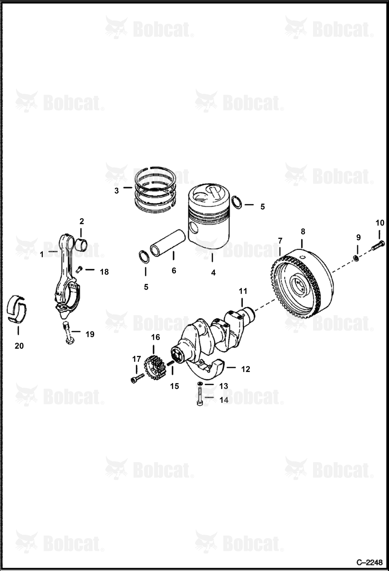 CRANKSHAFT, Piston & Flywheel