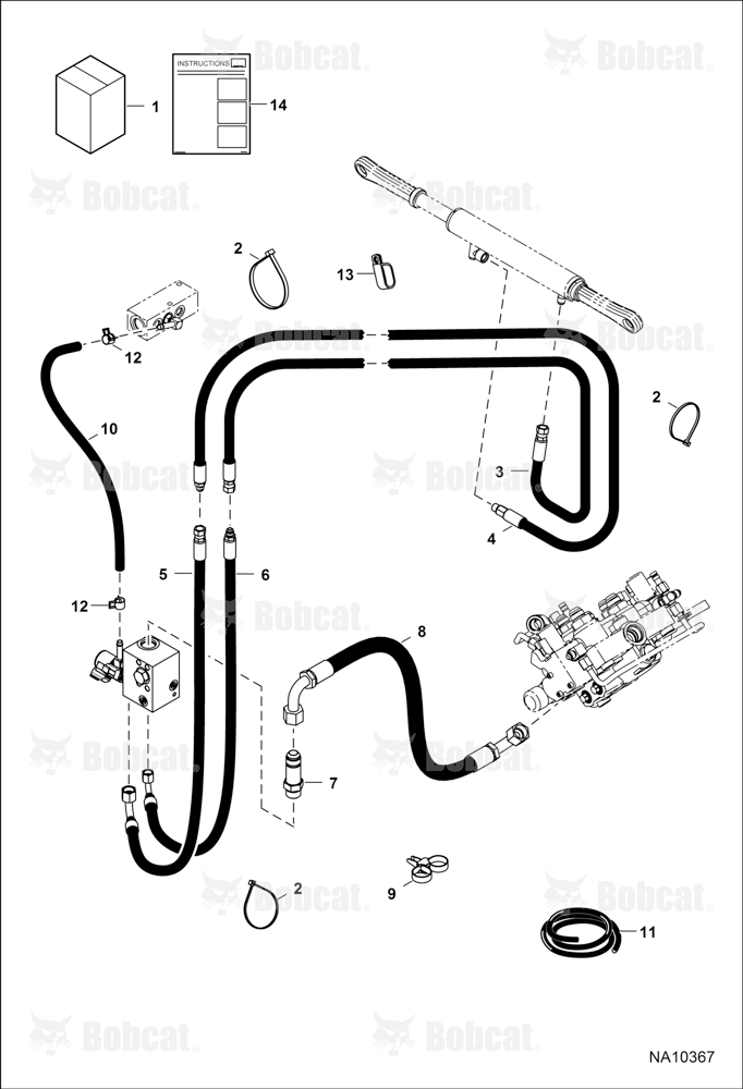 Power BOB-TACH (Plumbing Kit) (Bottom & Side Mounted Cylinder Ports)