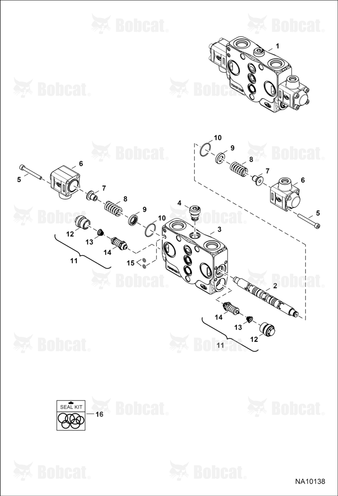 Hydraulic Control Valve (Bucket Section) (EH)
