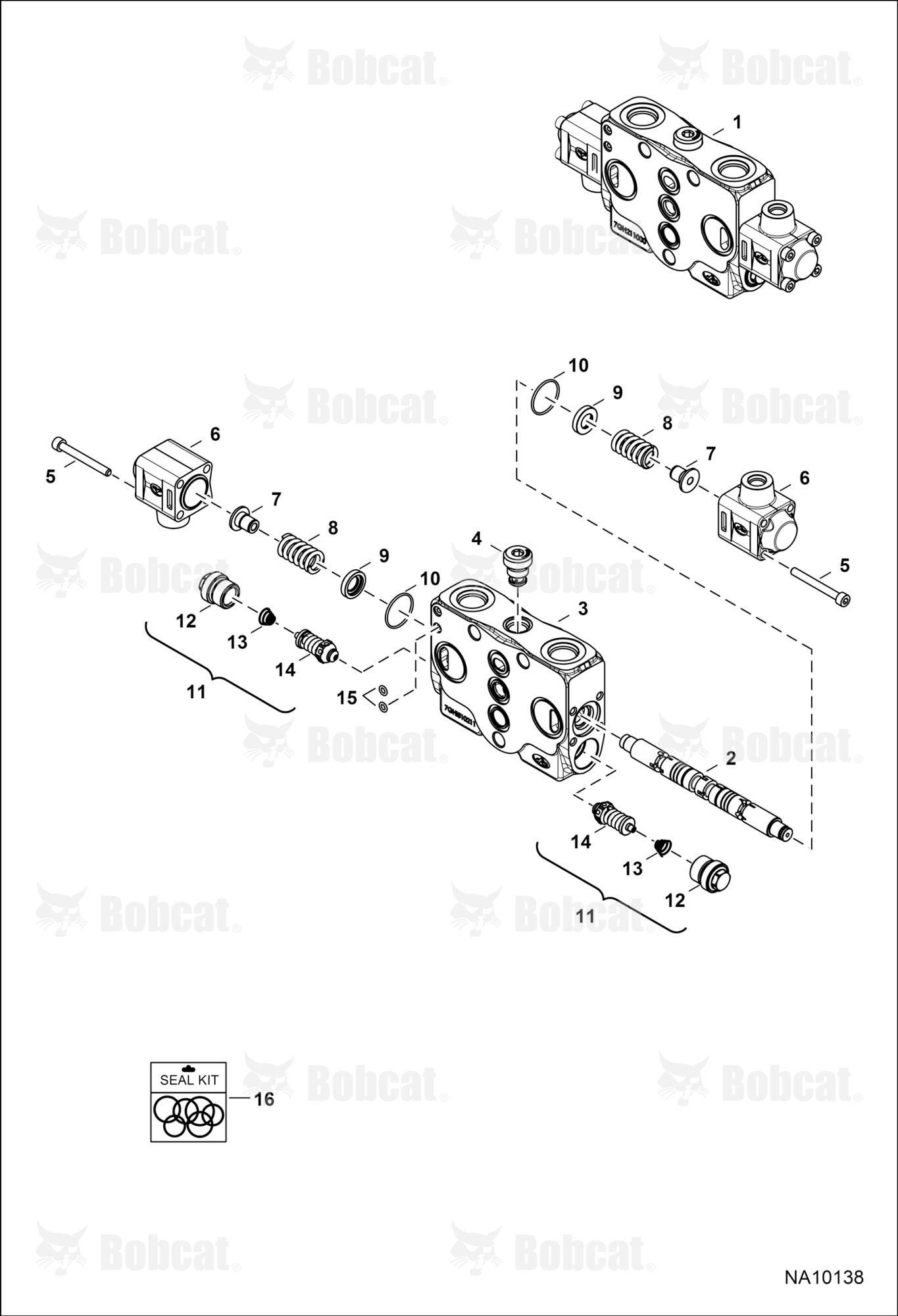 Hydraulic Control Valve (Bucket Section) (EH)