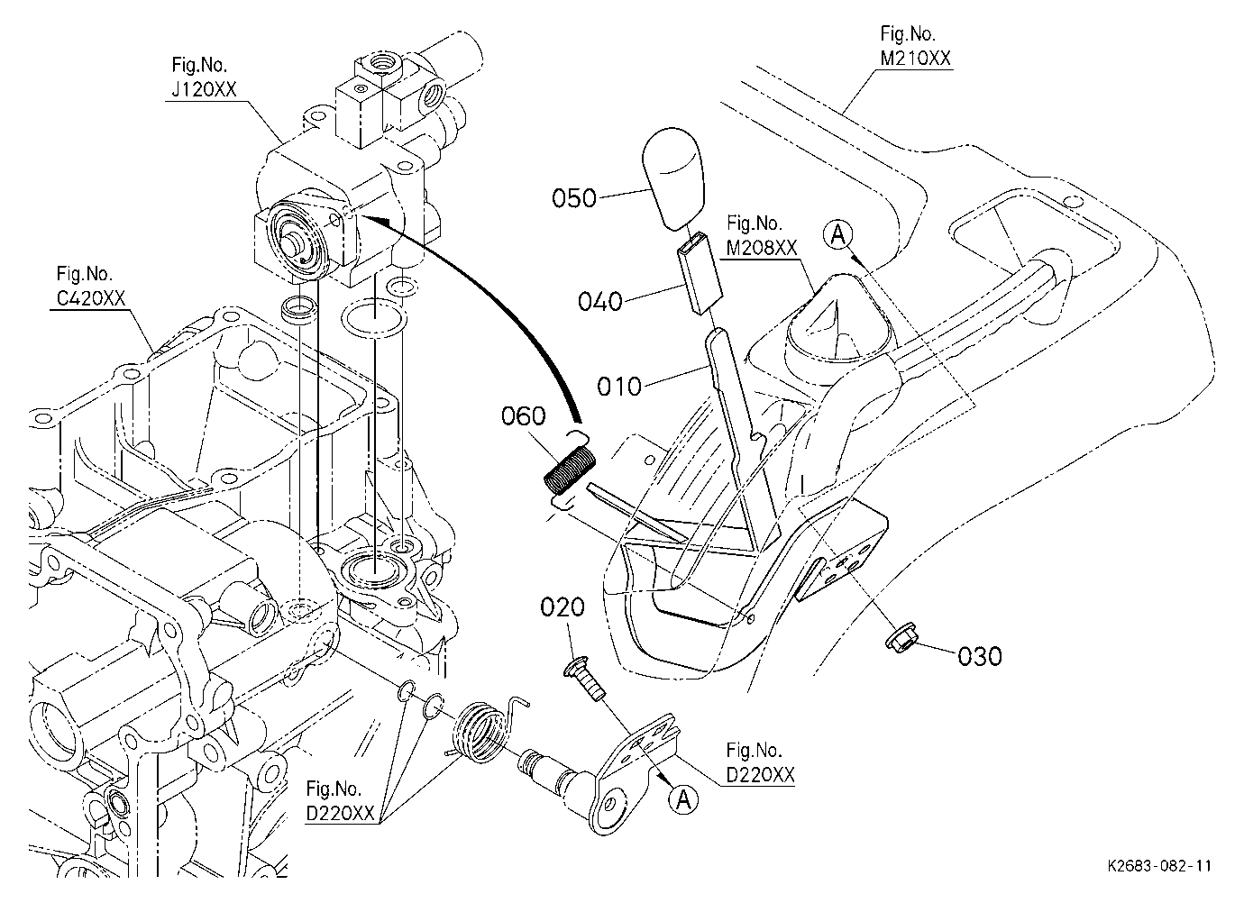 Pto Gear Shift Lever