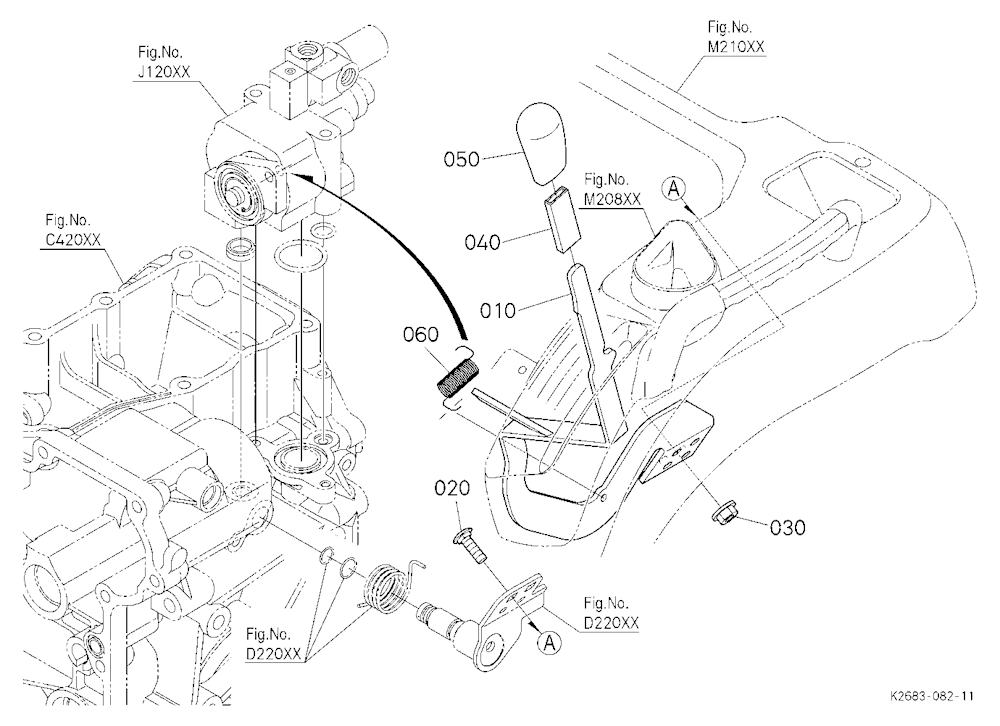 Pto Gear Shift Lever