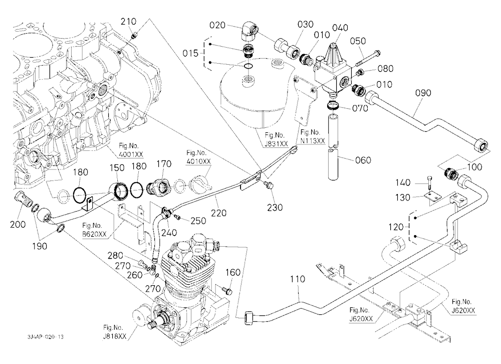 Air Compressor Pipe [With Pneumatic Trailer Brake]