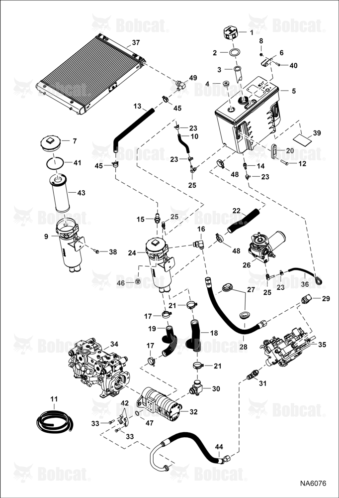 Hydrostatic Circuitry (Tank & Filter) ATDW11001 - ATDW12759, ATDY11001 & Above