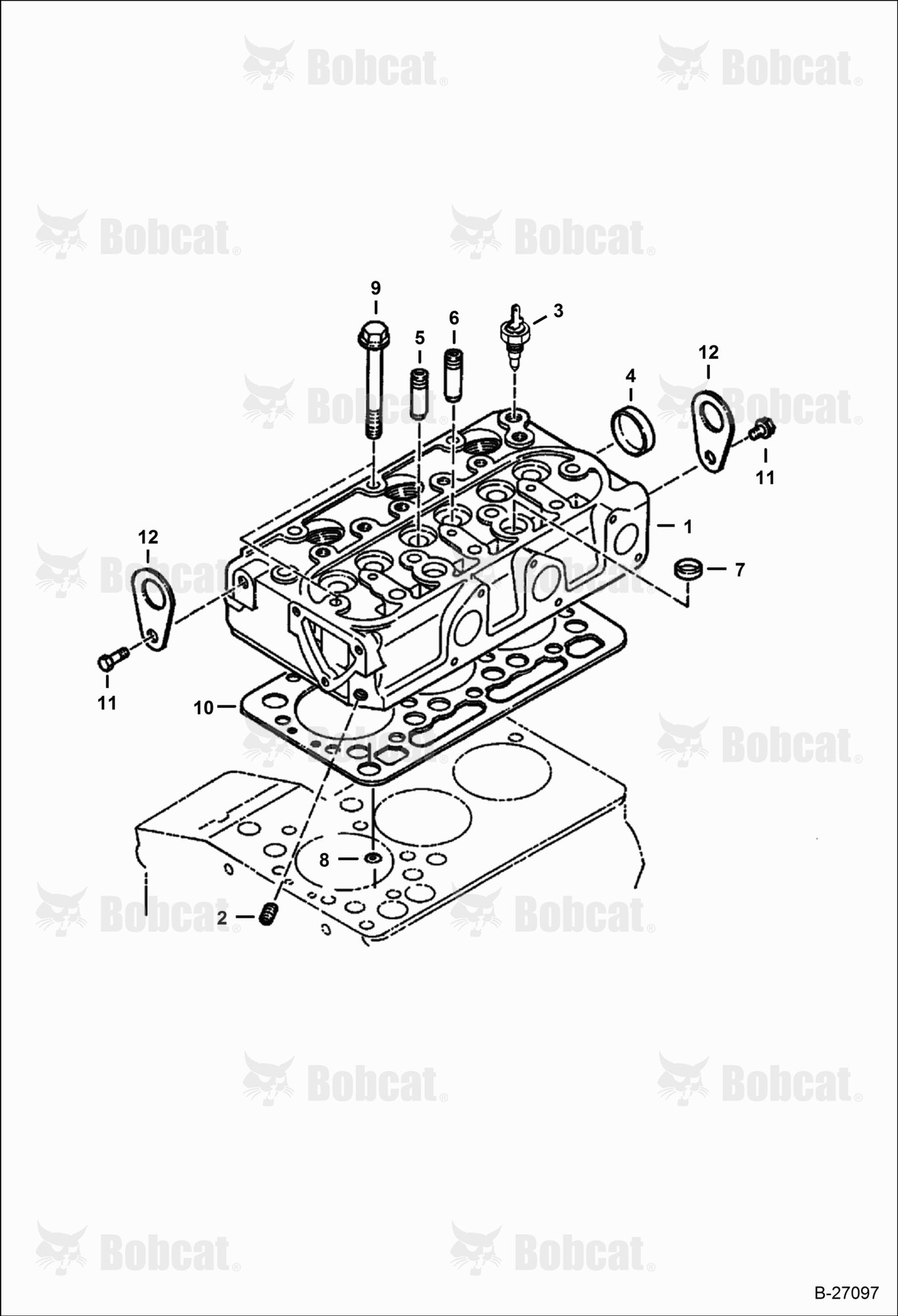 Cylinder Head (Kubota D722)  515013988 & Above, 515113996 & Above