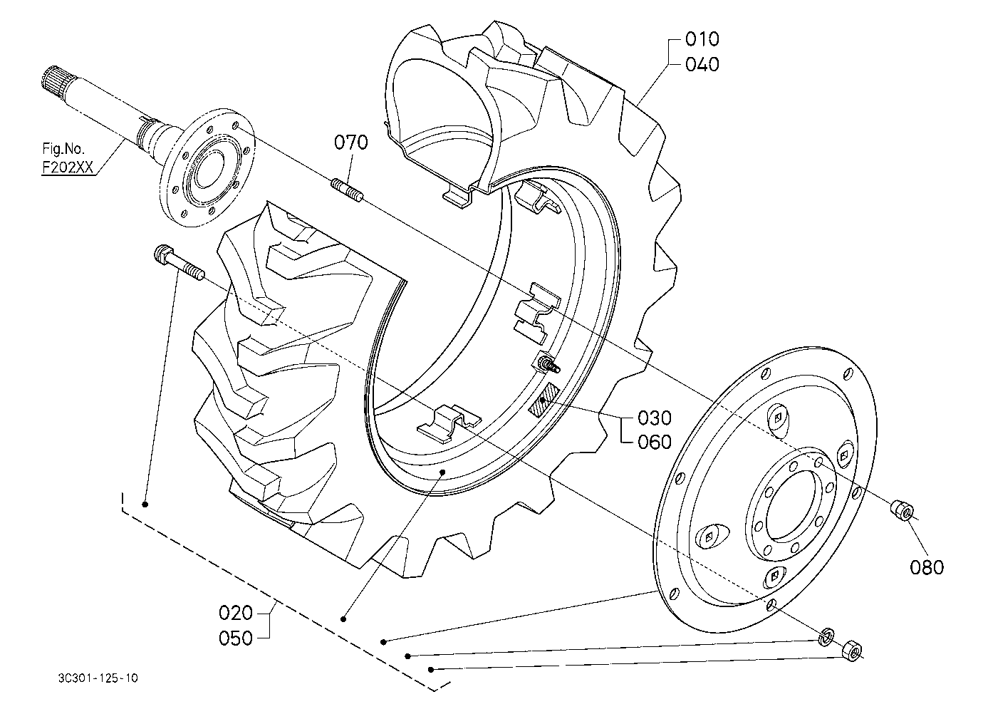 Rear Wheel (16.9-24 R4)