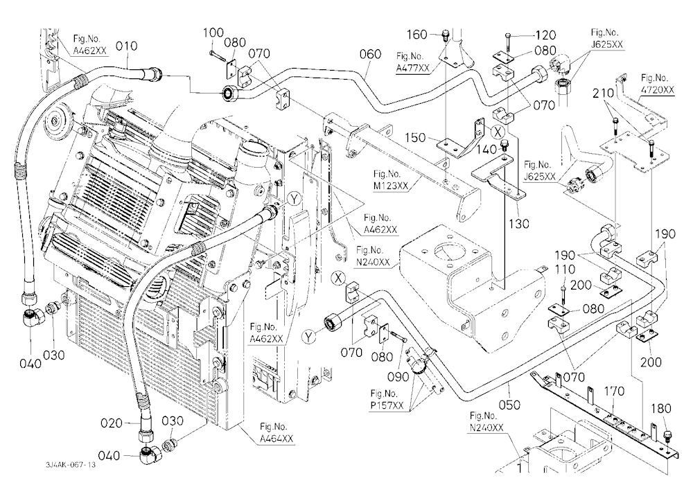 Hydraulic Oil Line (Oil Cooler/Front)