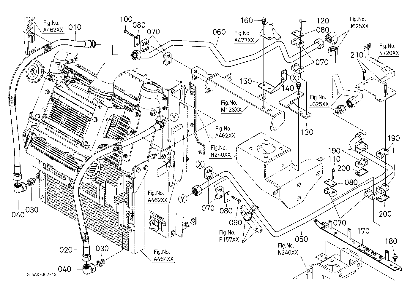 Hydraulic Oil Line (Oil Cooler/Front)