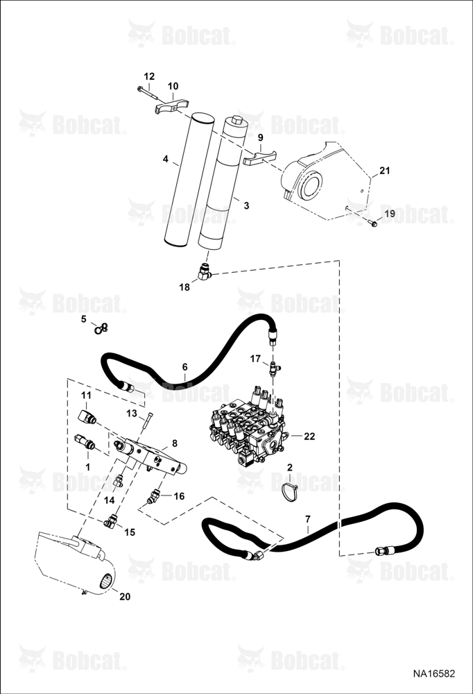 Boom Suspension (Single Accumulator) B3G414000 - B3G415028, B3G614000 - B3G615030, B3G714000 - B3G714051, B3G814000 - B3G814025, B3G914000 - B3G915056, B3GA14000 - B3GA15000, B3GB14000 - B3GB14028, B3GC14000 - B3GC15000