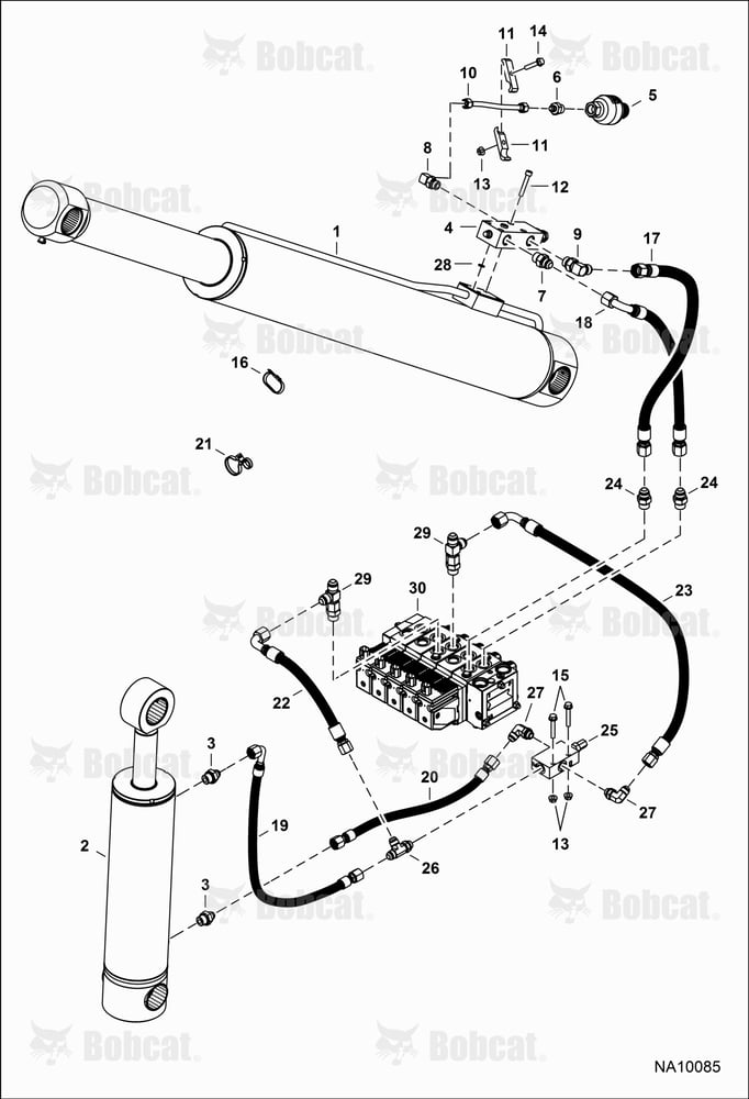 Hydraulic Circuitry (Lift & Self-Leveling) B41911001 - B41916000