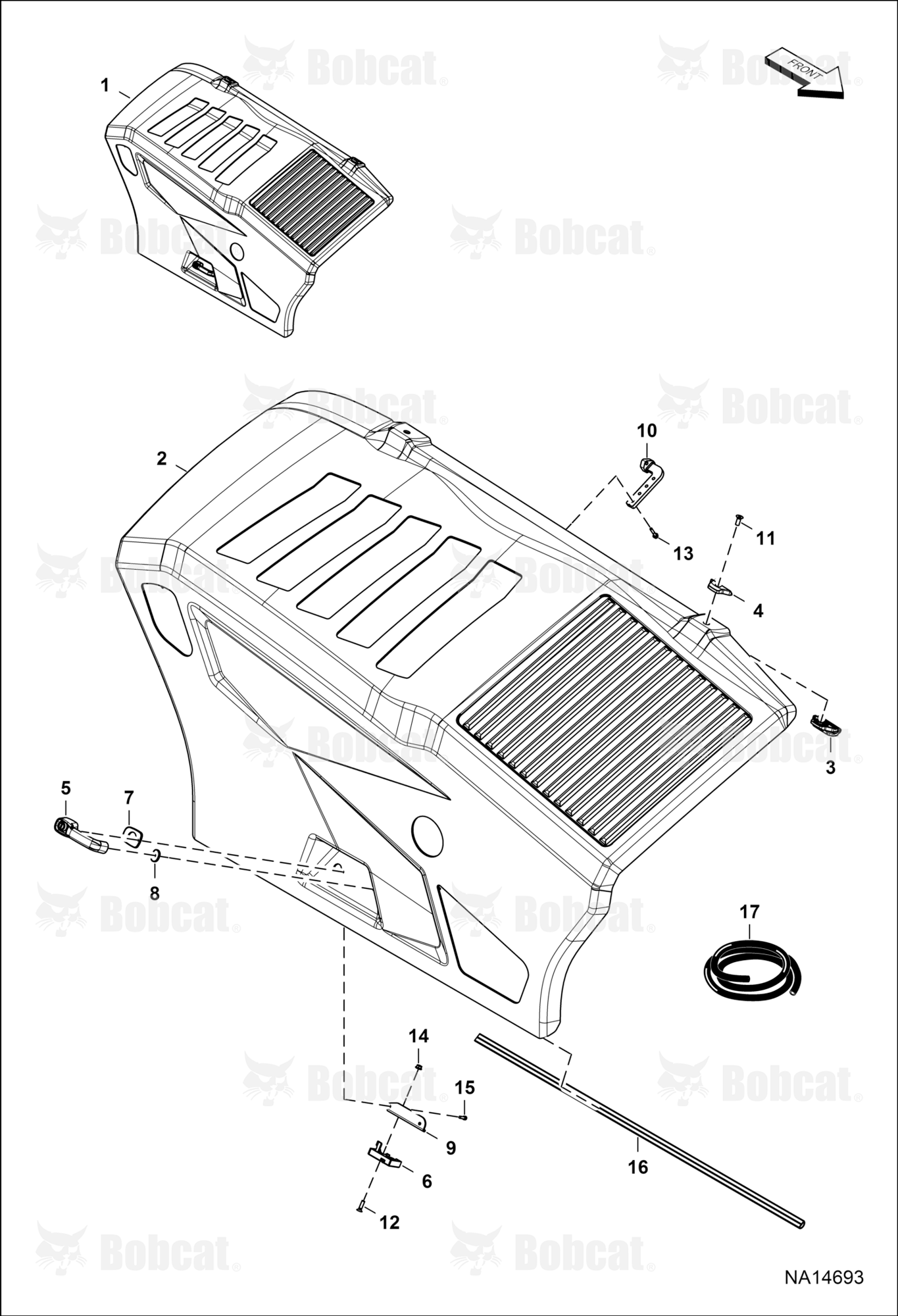Engine Hood (W/One-piece Handle & Unlock Button)