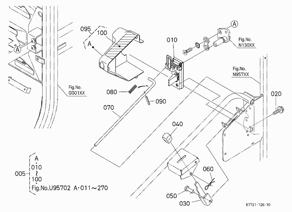 SLIDING WINDOW DOOR KIT (DOOR LOCK LH) (W/G No.V42