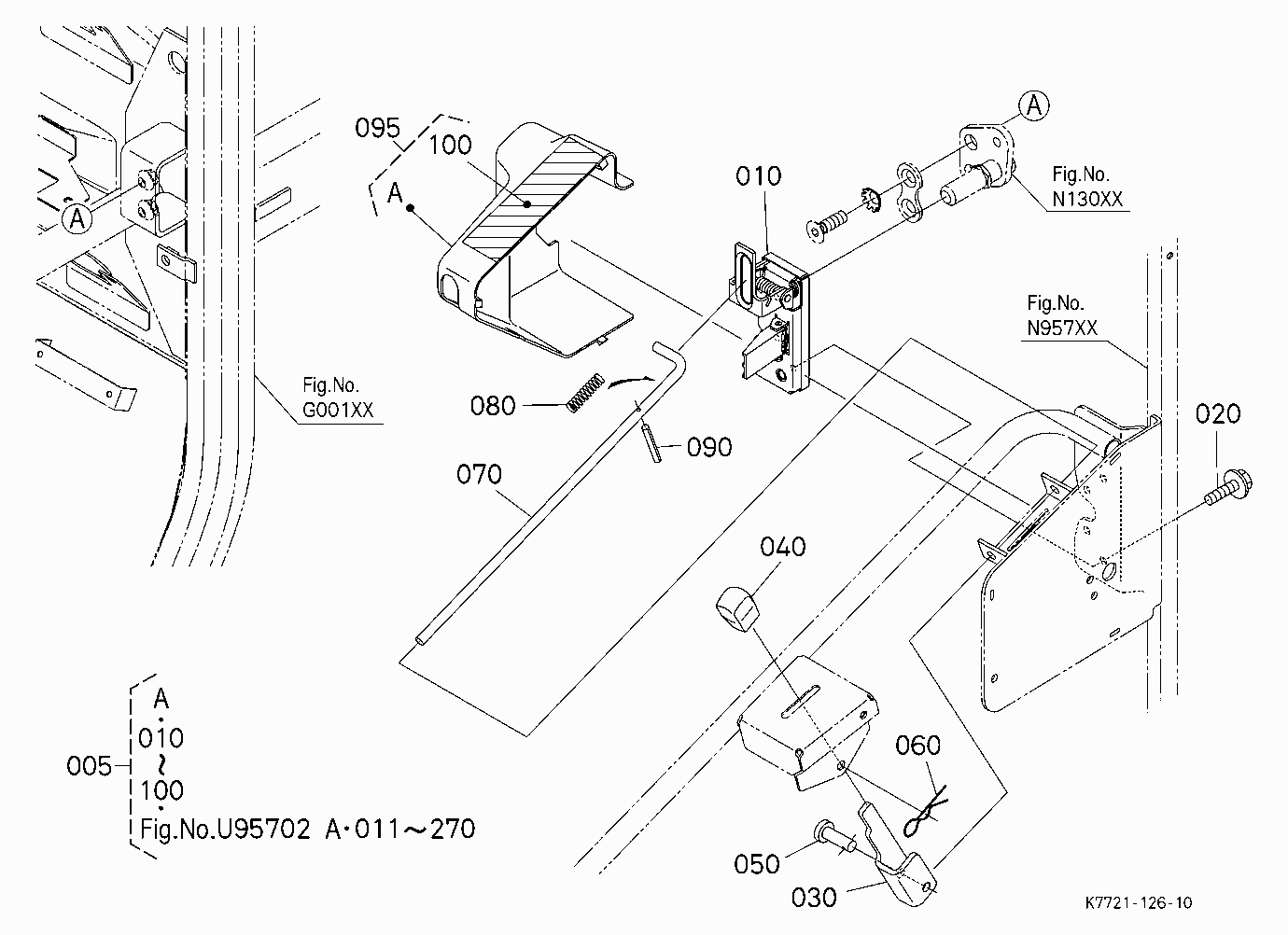 SLIDING WINDOW DOOR KIT (DOOR LOCK LH) (W/G No.V42