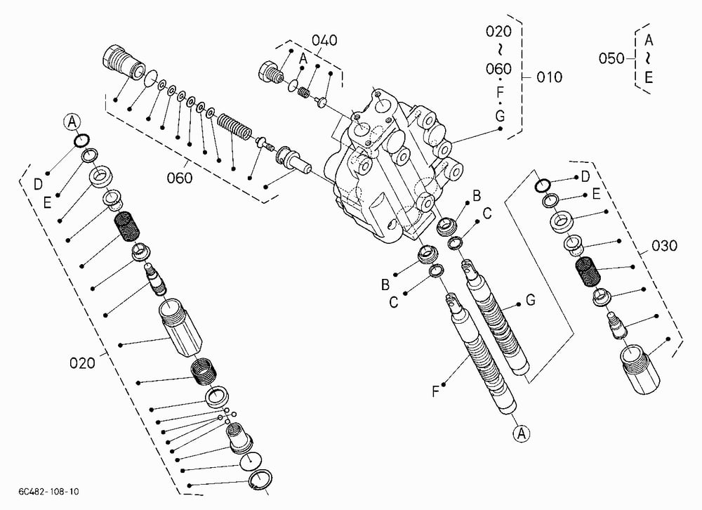 HYD.DOUBLE VALVE [COMP.PARTS] (W/G.No.V5274) [OPTI