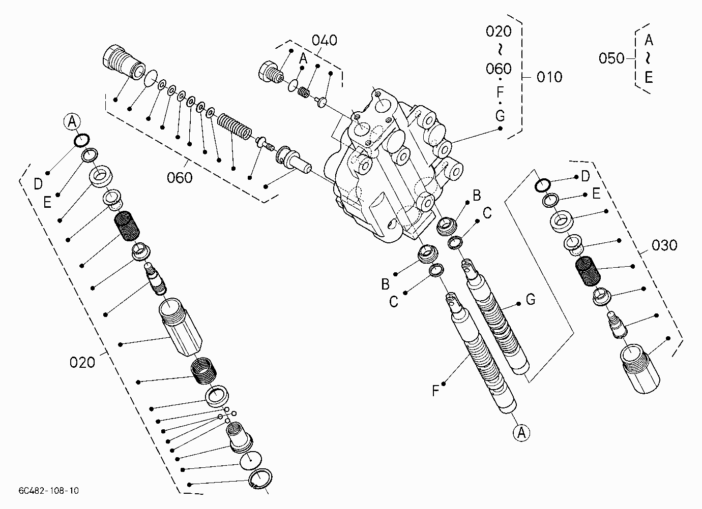 HYD.DOUBLE VALVE [COMP.PARTS] (W/G.No.V5274) [OPTI