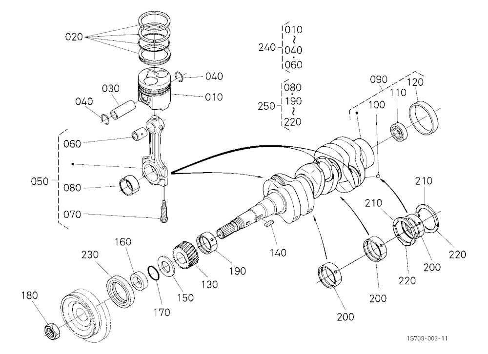 Piston And Crankshaft [D1403-M-E2A]