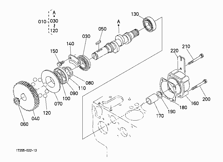 FUEL CAMSHAFT AND GOVERNOR SHAFT