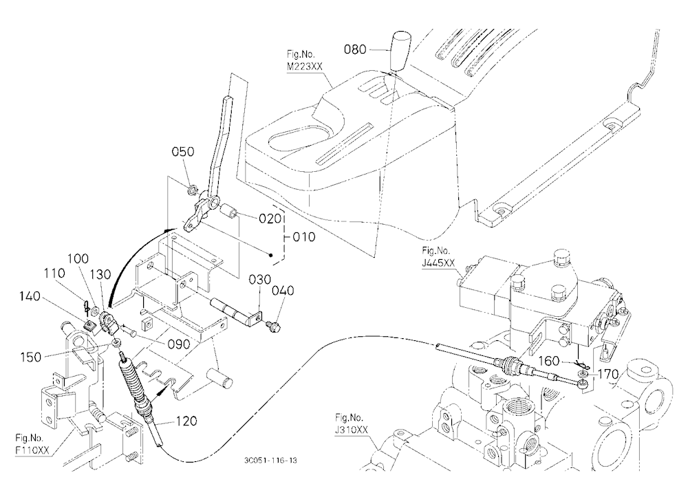 Auxiliary Control Valve Lever