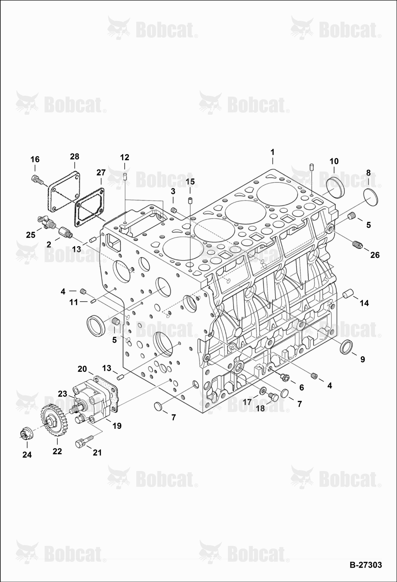 Crankcase (Kubota - V2203MDI - Tier II)