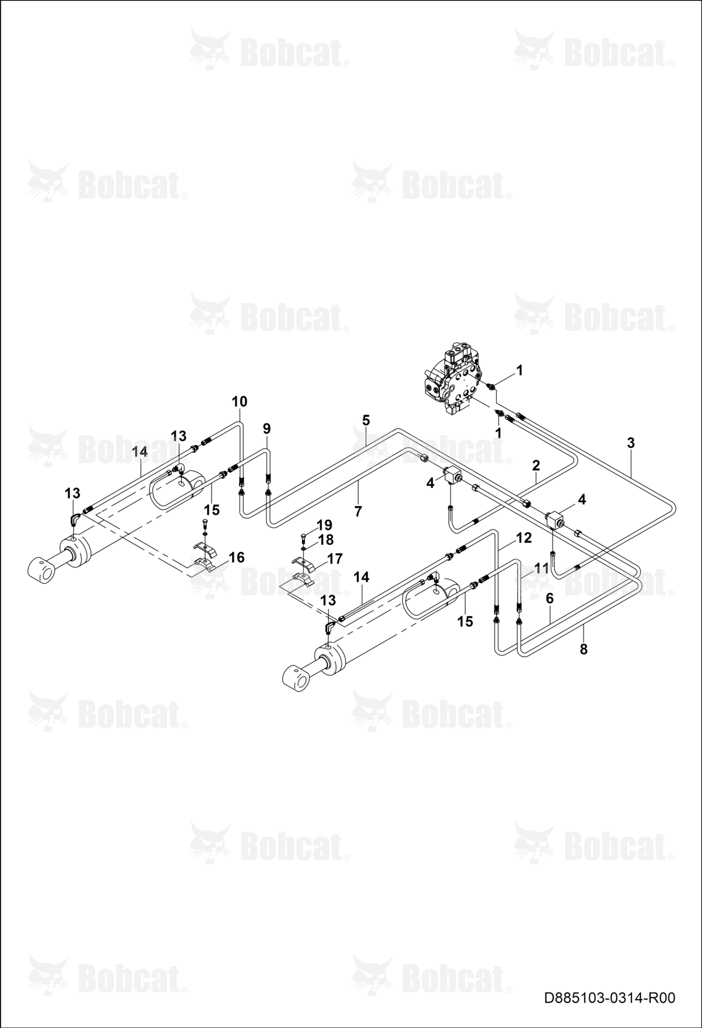 Tilt Cylinders Circuit