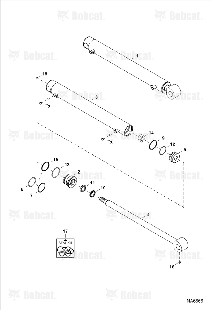 Clamp Cylinder (Extendable Arm) (E42, E45, E55, E60) AYK800101 & Above