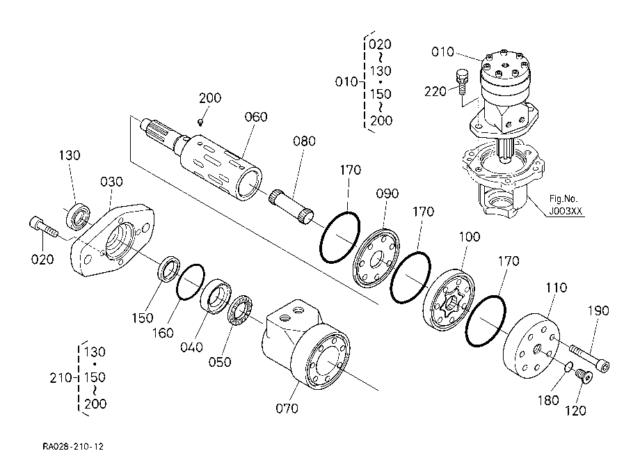 Swivel Motor And Component Parts