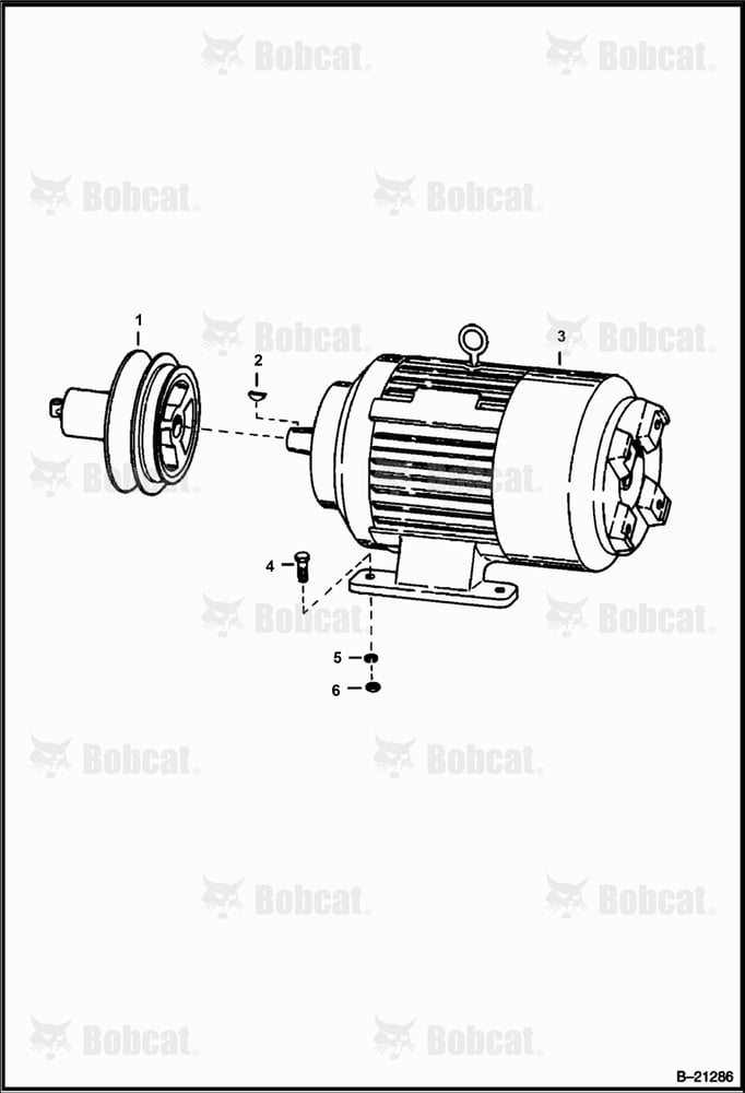 15 H.P. (CONTINUOUS DUTY) Motor & Attaching Parts  60000 - 70131