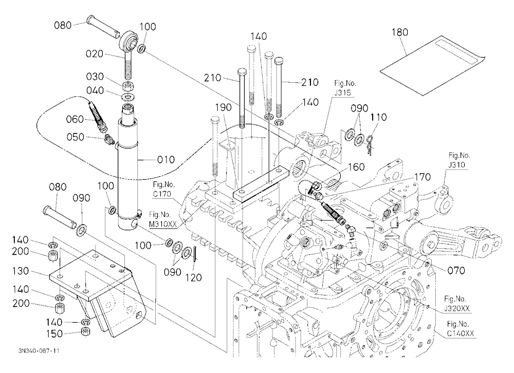 Assist Cylinder Kit Rh (W/G No.M9269) [Option]