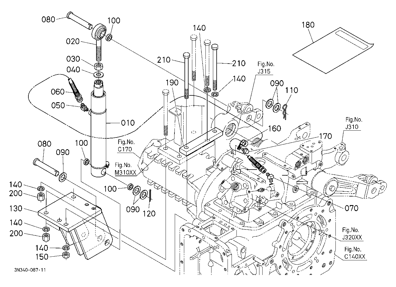 Assist Cylinder Kit Rh (W/G No.M9269) [Option]