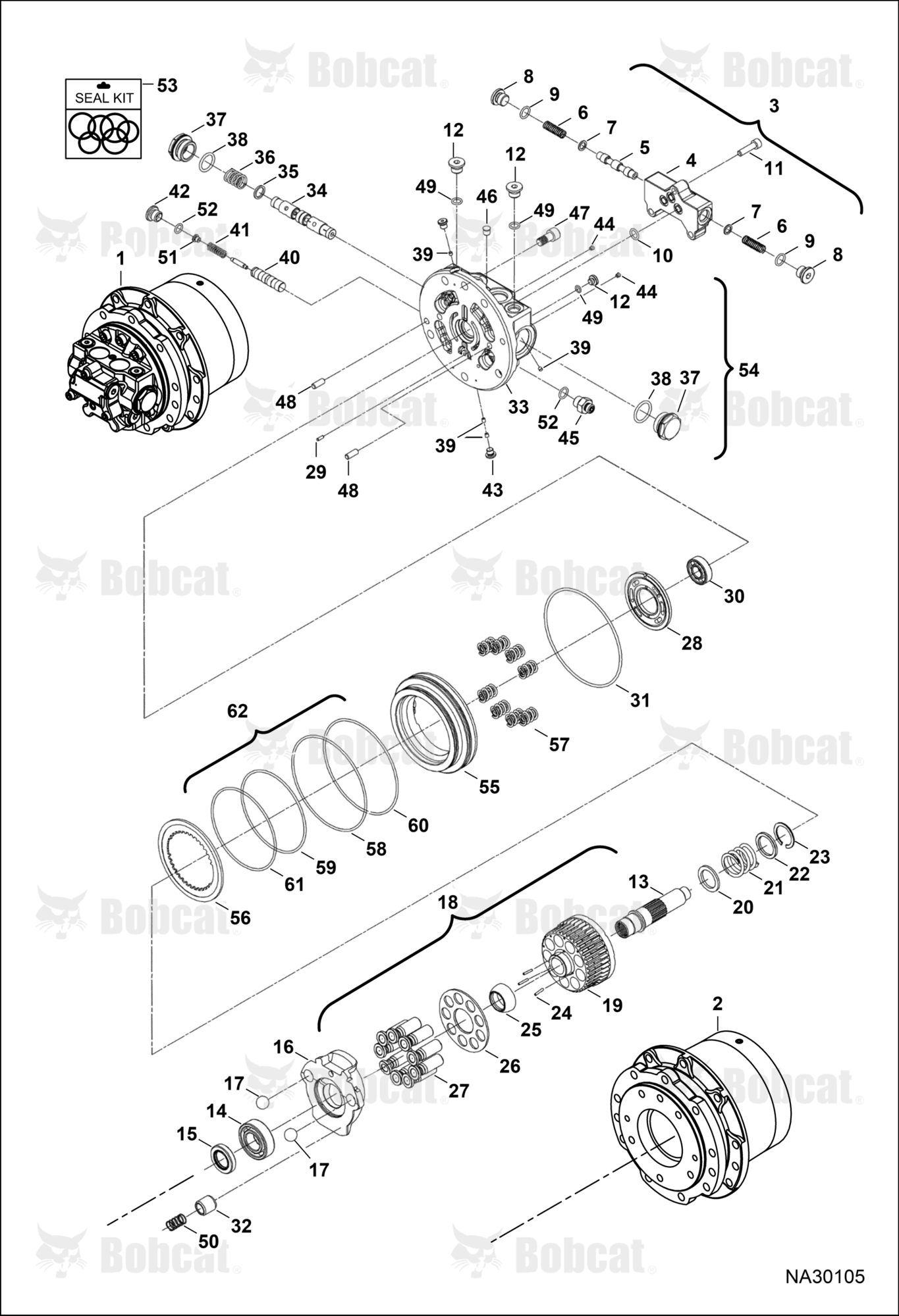 Travel Motor (Assembly) (Motor 46924439)