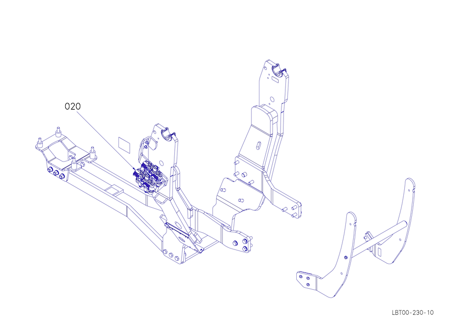 Loader Sub Frame And Coupler Assembly