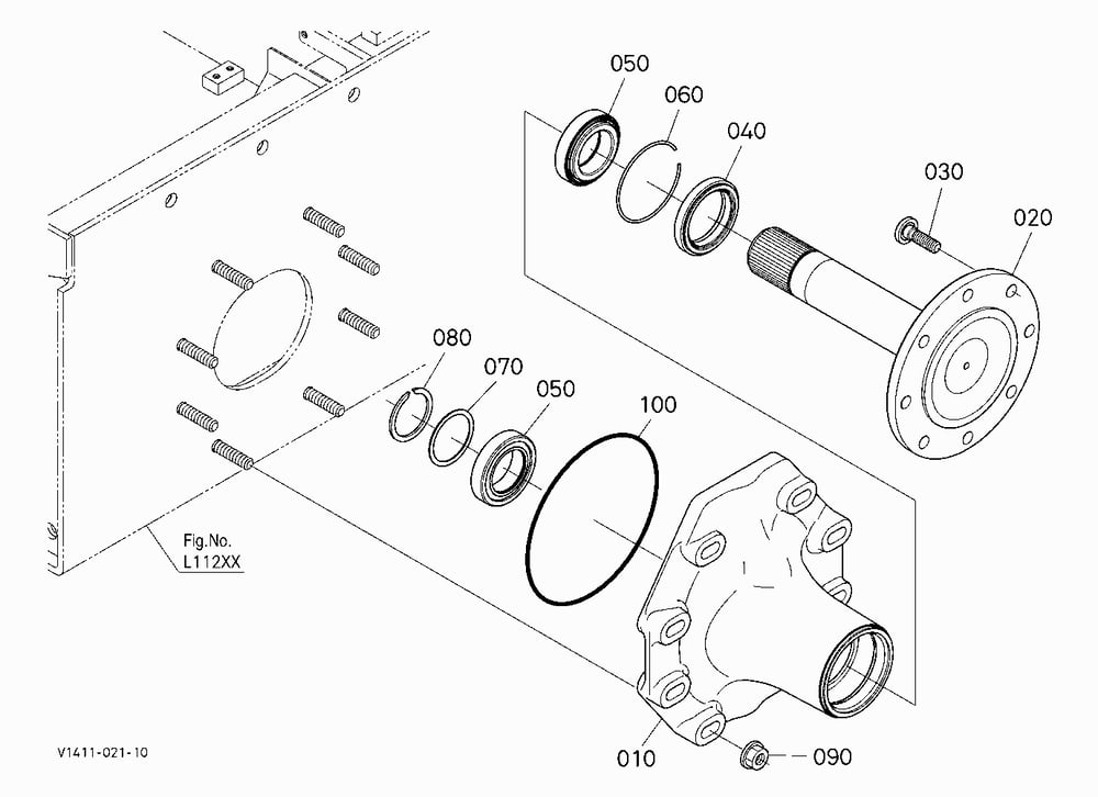 FRONT AXLE (LH)