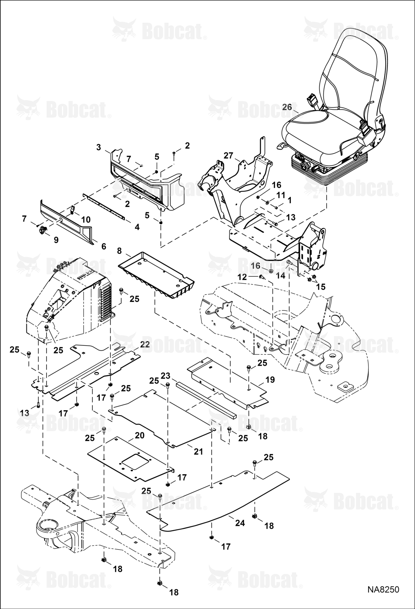 Operator Area & Seat (Floor)  AG3G14001 & Above, AHHC13001 & Above