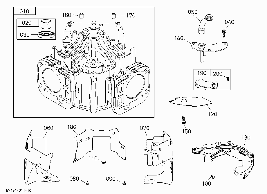 CRANKCASE AND CYLINDER HEAD