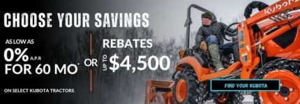 Limited Time Kubota Equipment Deals
