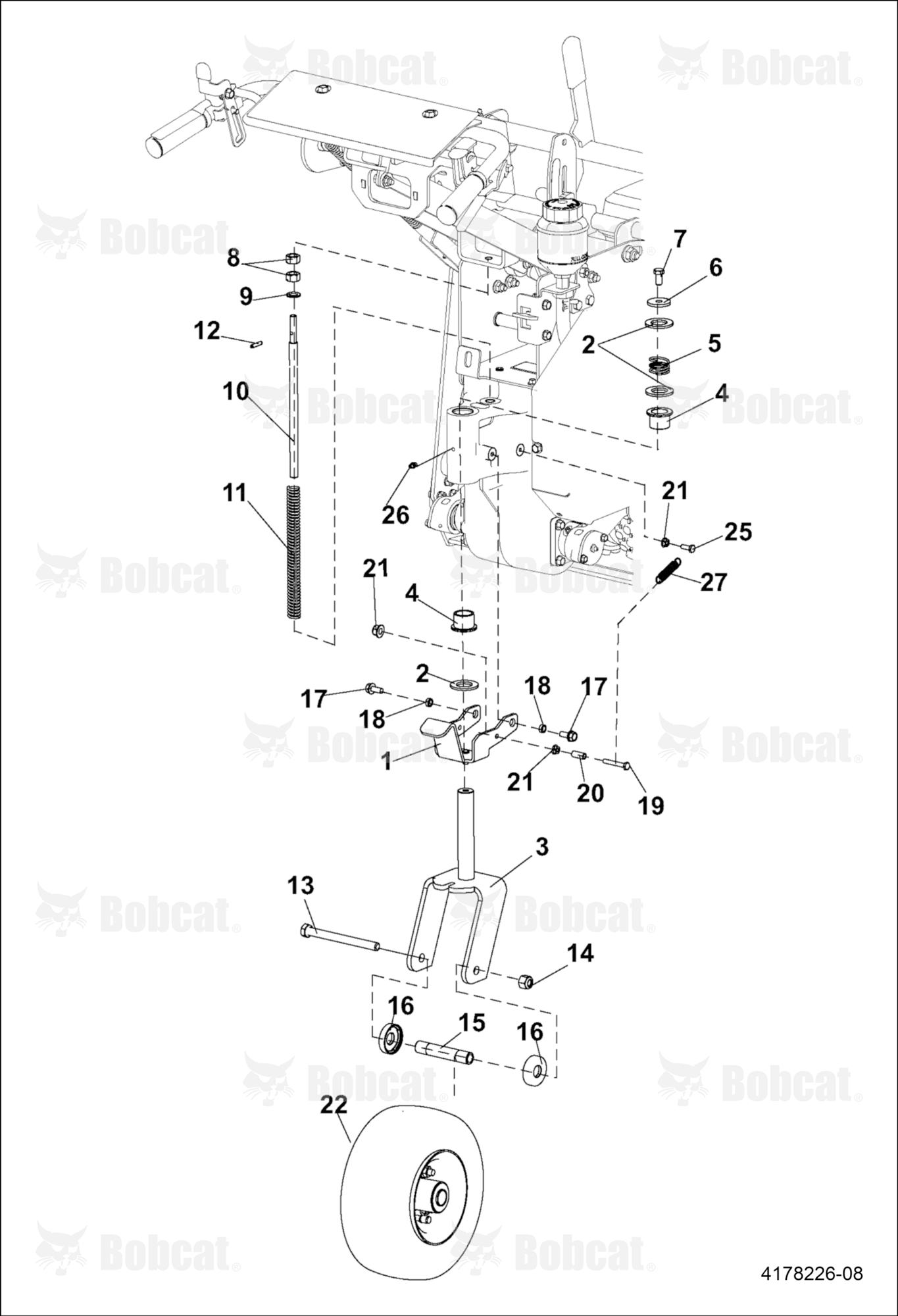 Wheel & Handle Support Assembly