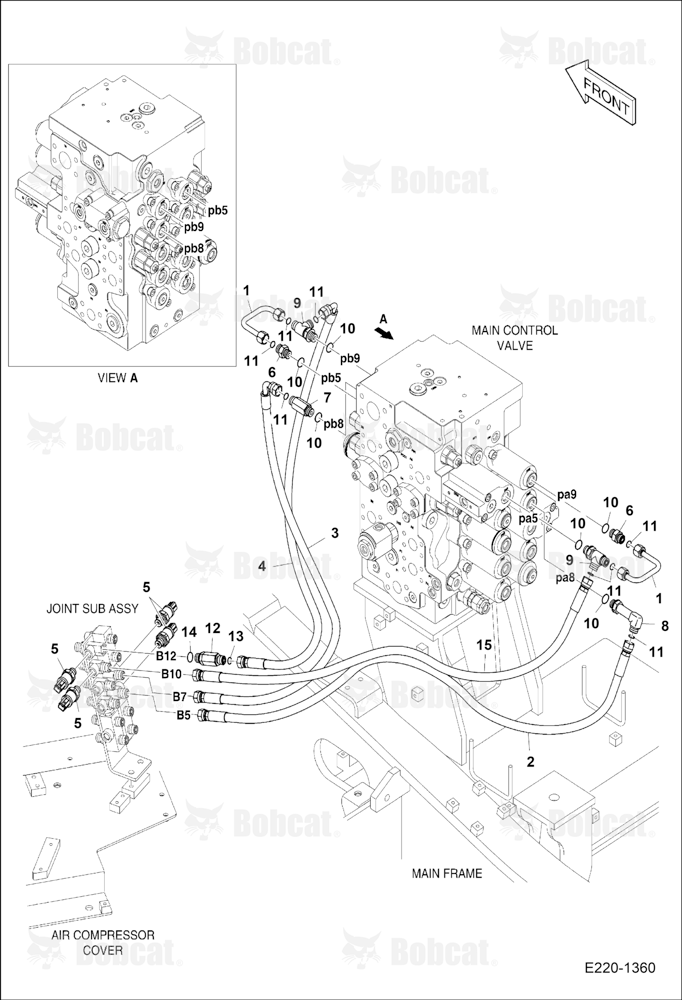 Pilot Piping (Three)(Arm & Bucket)