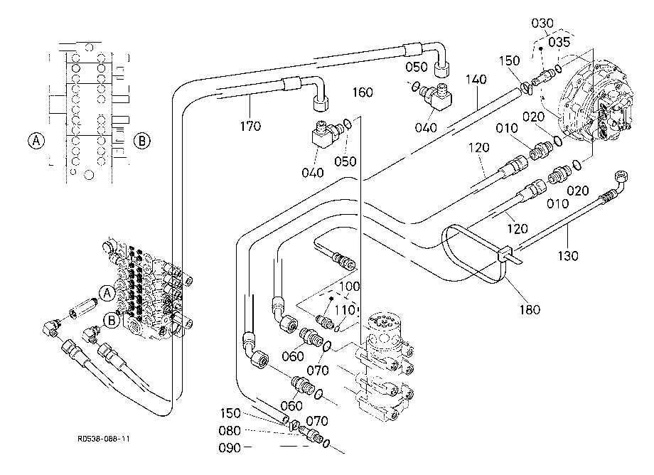 Oil Piping (Travel Rh)