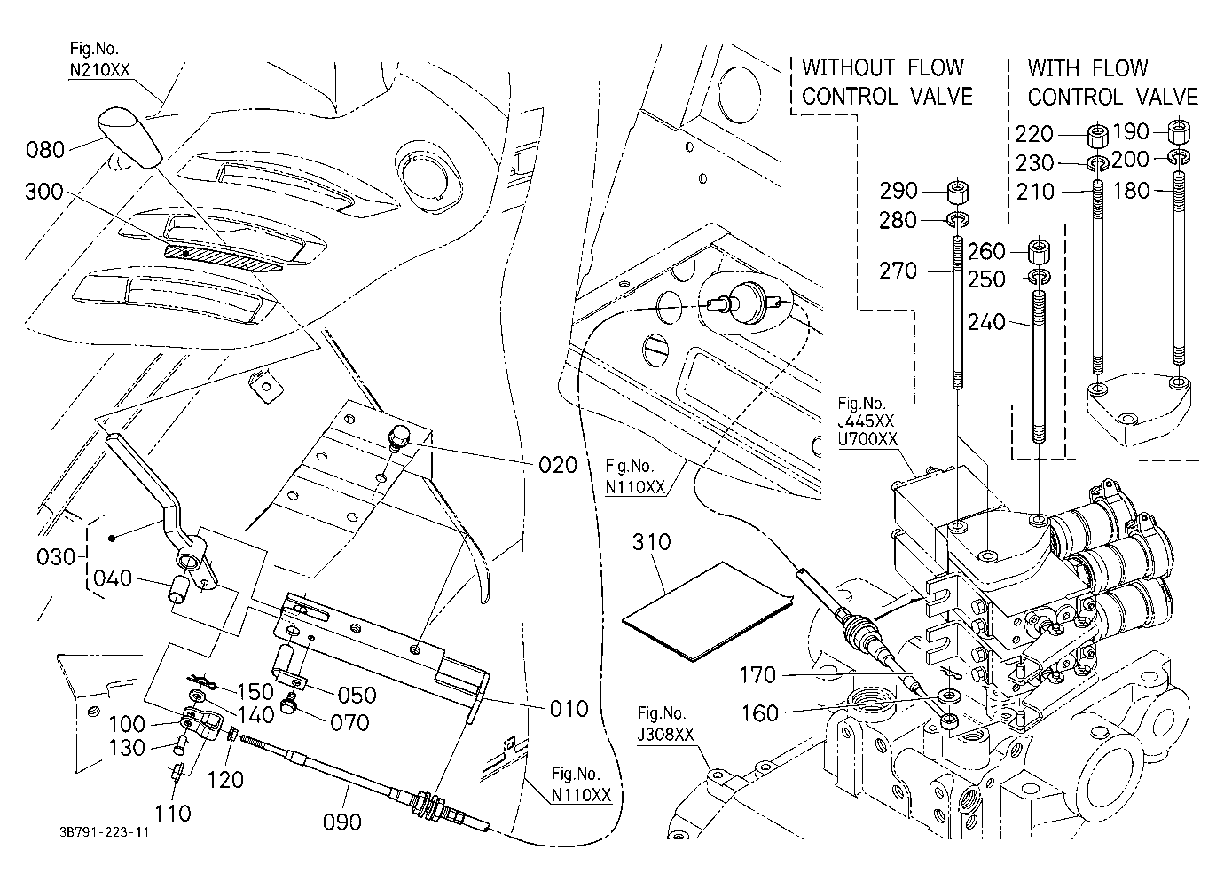 Auxiliary Control Valve Lever Kit (2Nd) (W/G No.M9