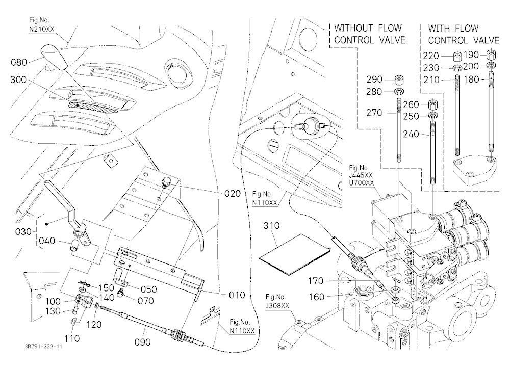 Auxiliary Control Valve Lever Kit (2Nd) (W/G No.M9